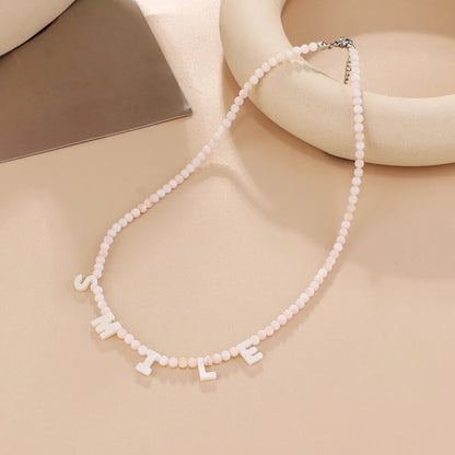 Casual Simple Style Letter Shell Wholesale Necklace