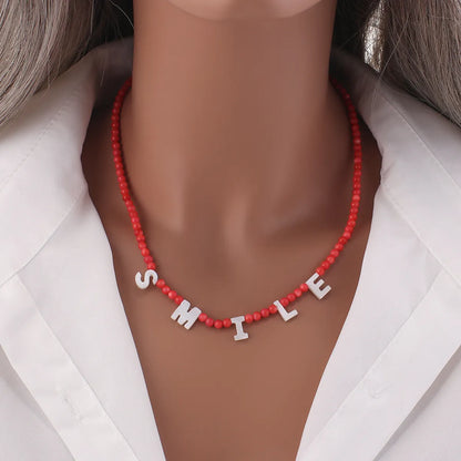 Casual Simple Style Letter Shell Wholesale Necklace