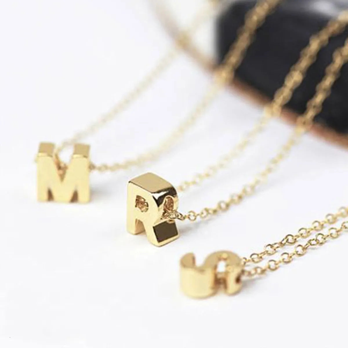 Casual Simple Style Letter Stainless Steel Plating Gold Plated Necklace