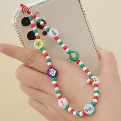 Casual Simple Style Letter Star Heart Shape Arylic Beaded Mobile Phone Chain