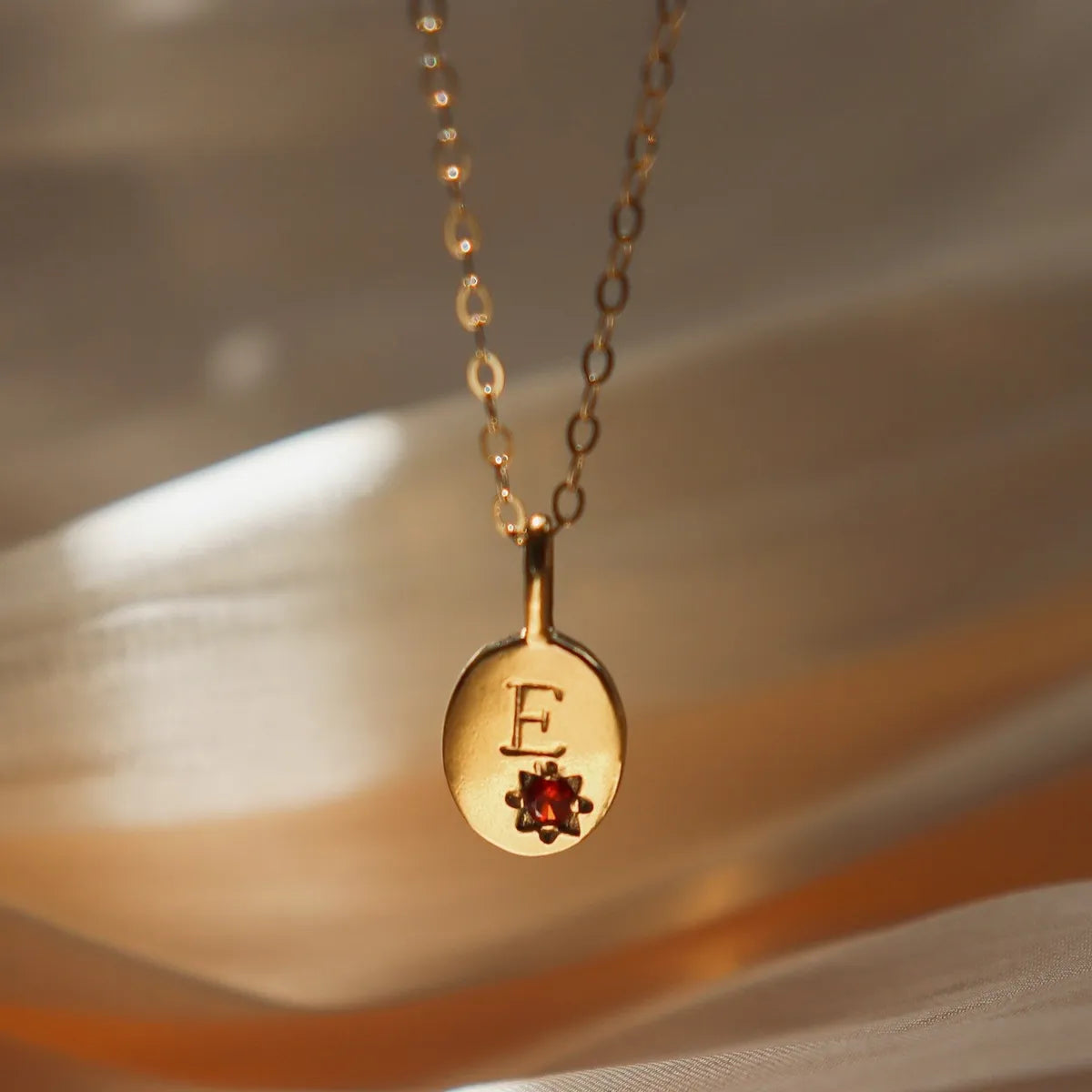 Casual Simple Style Letter Titanium Steel Plating Inlay Zircon 18k Gold Plated Pendant Necklace