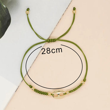 Casual Simple Style Oval Rope Copper Knitting Hollow Out Unisex Bracelets