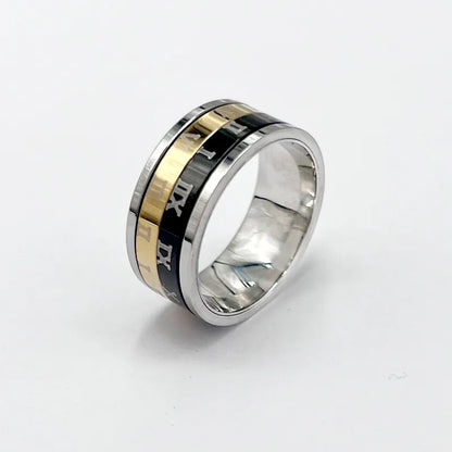 Casual Simple Style Round 304 Stainless Steel Unisex Rings