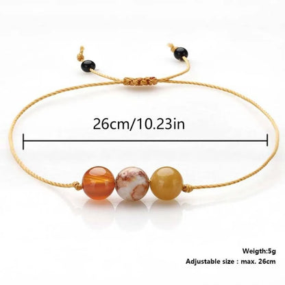 Casual Simple Style Round Artificial Crystal Natural Stone Wholesale Bracelets