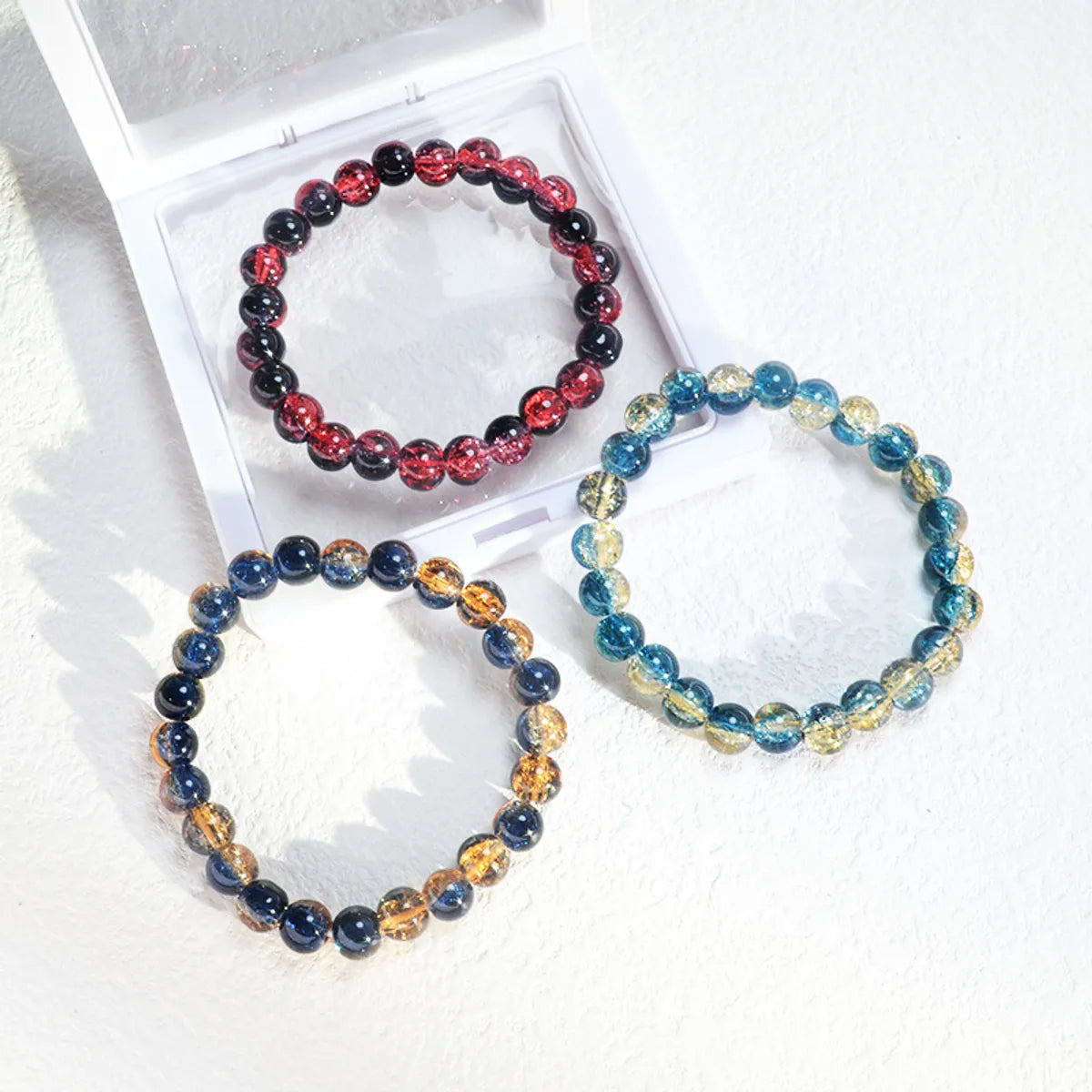 Casual Simple Style Round Artificial Crystal Wholesale Bracelets