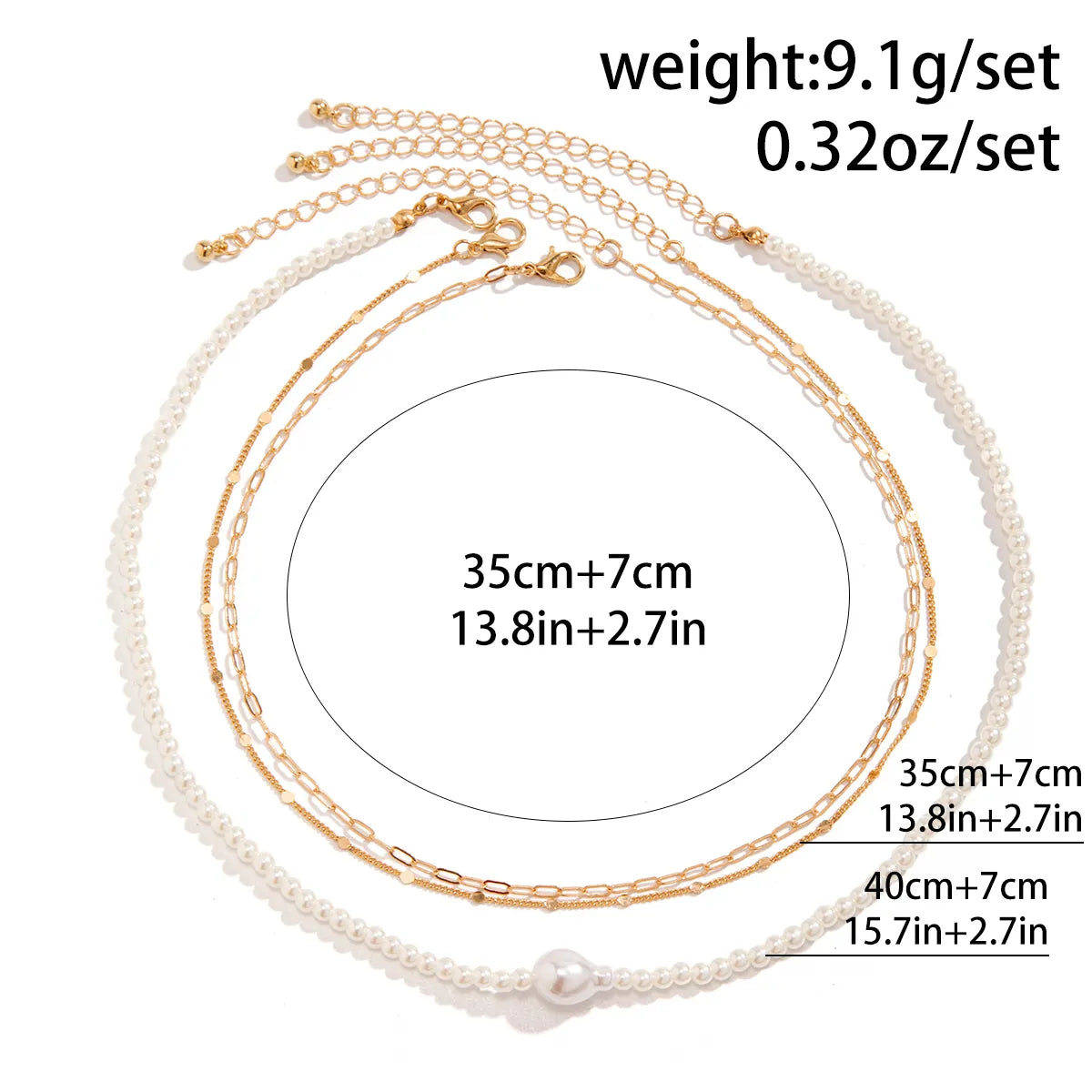 Casual Simple Style Round Imitation Pearl Copper Wholesale Necklace