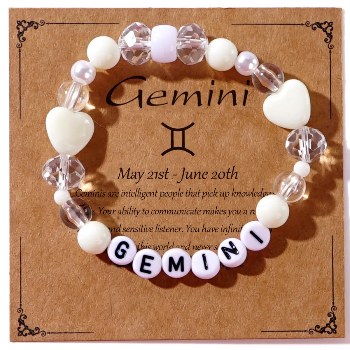 Casual Simple Style Round Letter Heart Shape Arylic Wholesale Bracelets