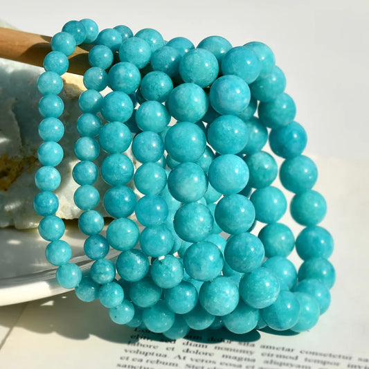 Casual Simple Style Round Natural Stone Beaded Handmade Bracelets