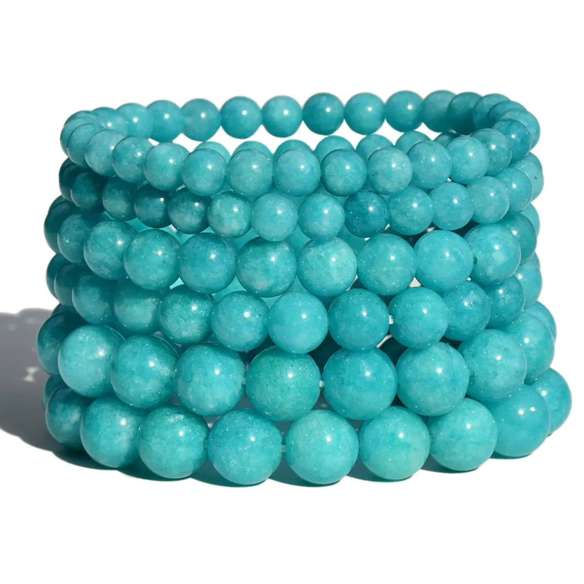 Casual Simple Style Round Natural Stone Beaded Handmade Bracelets