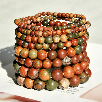 Casual Simple Style Round Natural Stone Beaded Handmade Bracelets