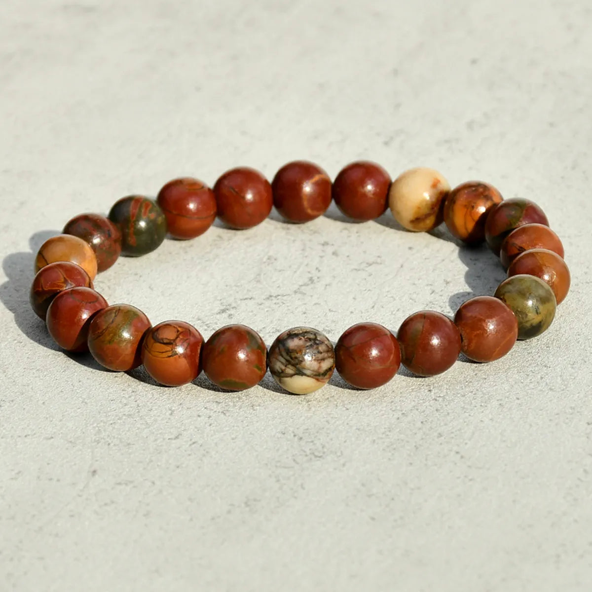 Casual Simple Style Round Natural Stone Beaded Handmade Bracelets