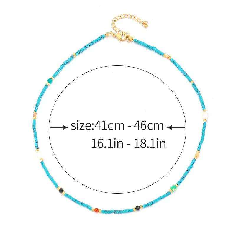 Casual Simple Style Round Natural Stone Titanium Steel Wholesale Necklace