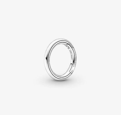 1 Piece Sterling Silver Round Oval Casual Simple Style