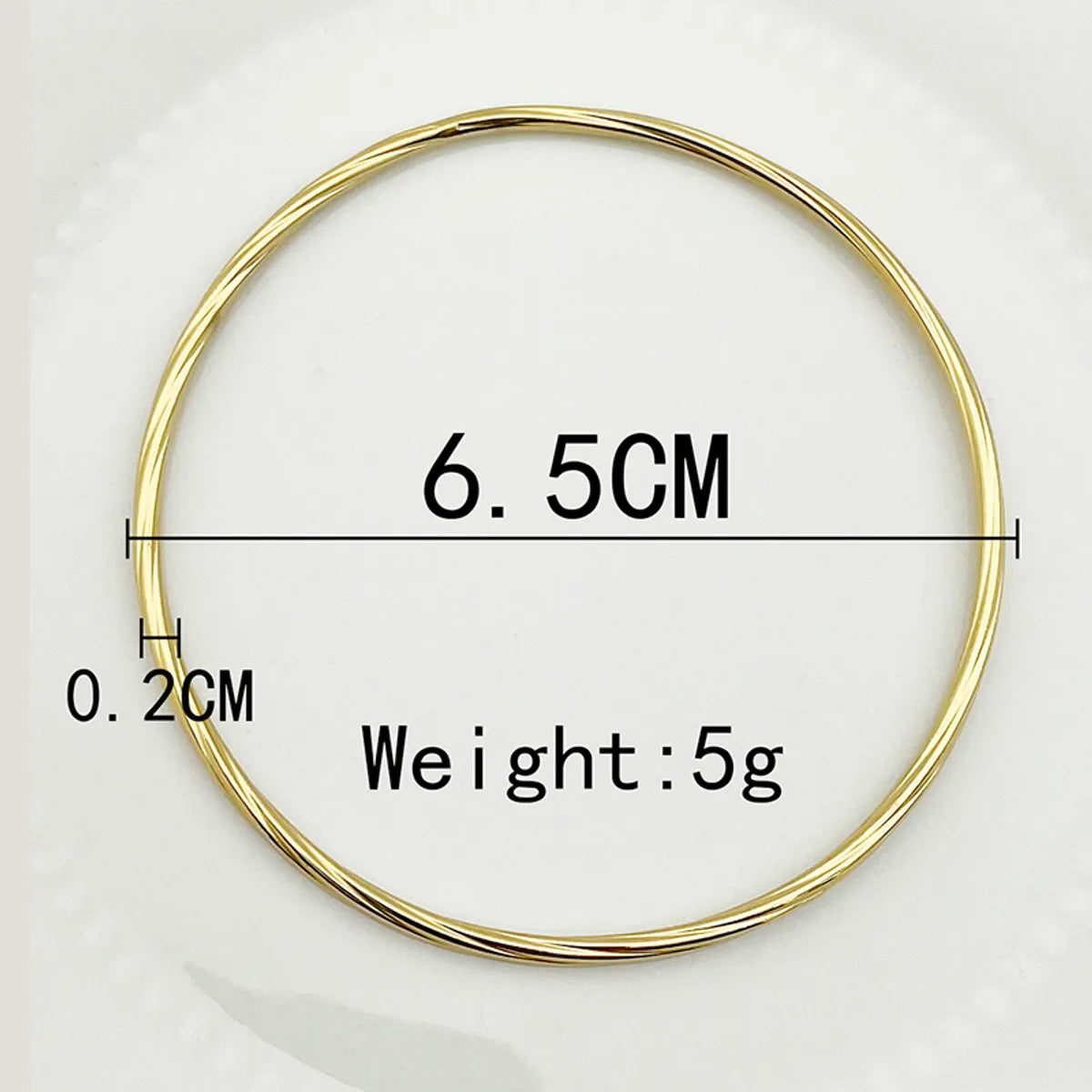 Casual Simple Style Round Solid Color Stainless Steel Plating Bangle