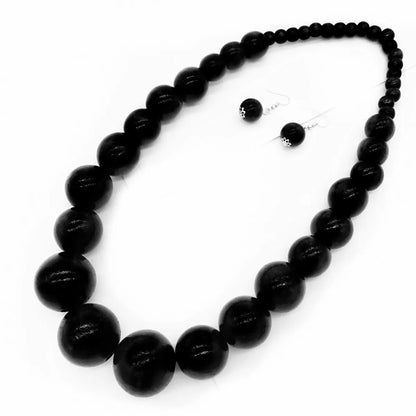 Casual Simple Style Round Wood Beaded Women'S Jewelry Set