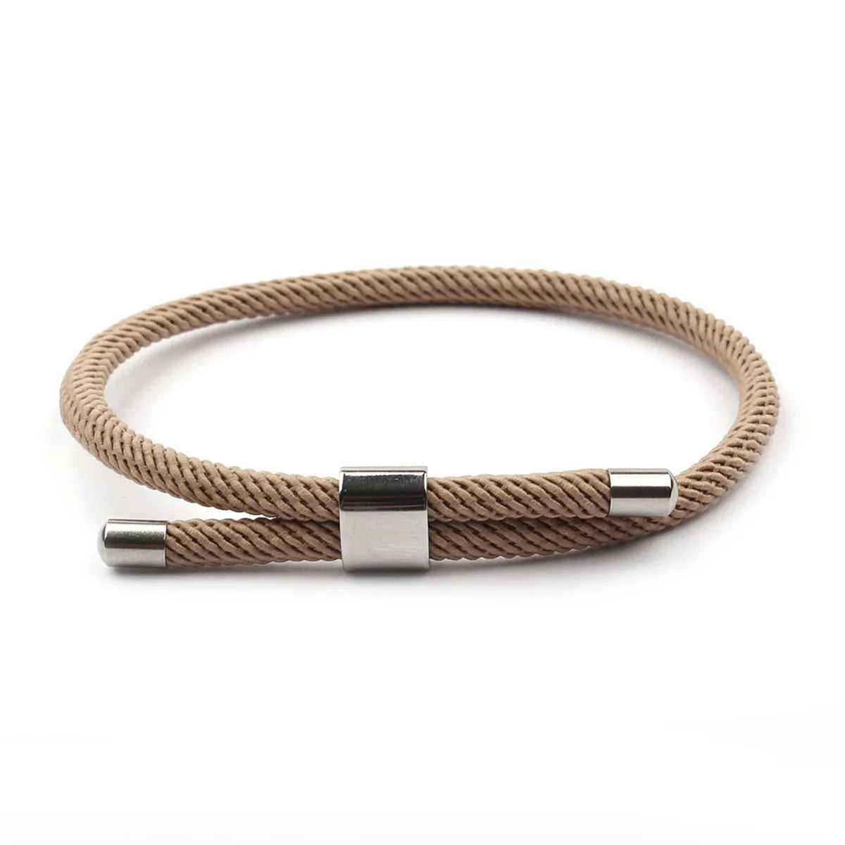 Casual Simple Style Solid Color 304 Stainless Steel Rope Polishing Unisex Bracelets