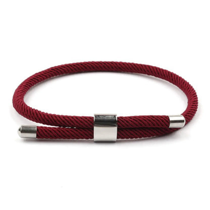 Casual Simple Style Solid Color 304 Stainless Steel Rope Polishing Unisex Bracelets