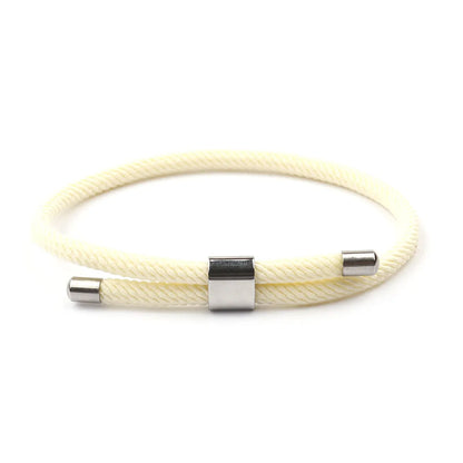 Casual Simple Style Solid Color 304 Stainless Steel Rope Polishing Unisex Bracelets