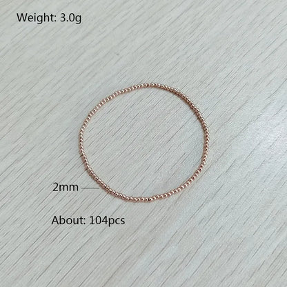 Casual Simple Style Solid Color 304 Stainless Steel Rose Gold Plated Bracelets In Bulk