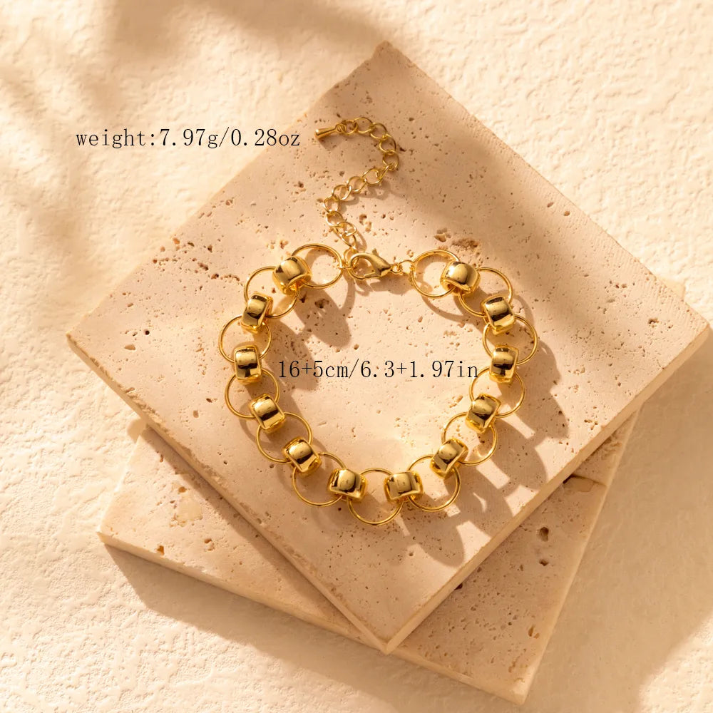 Casual Simple Style Solid Color Iron Plating Women'S Bracelets