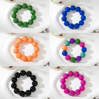 Casual Simple Style Solid Color Arylic Beaded Women's Bracelets