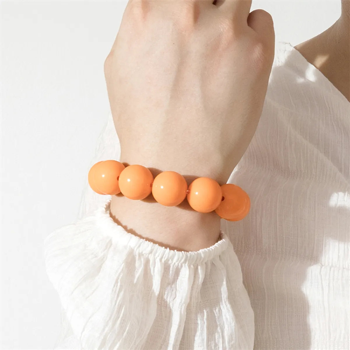 Casual Simple Style Solid Color Arylic Beaded Women's Bracelets