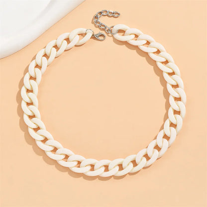 Casual Simple Style Solid Color Arylic Wholesale Necklace