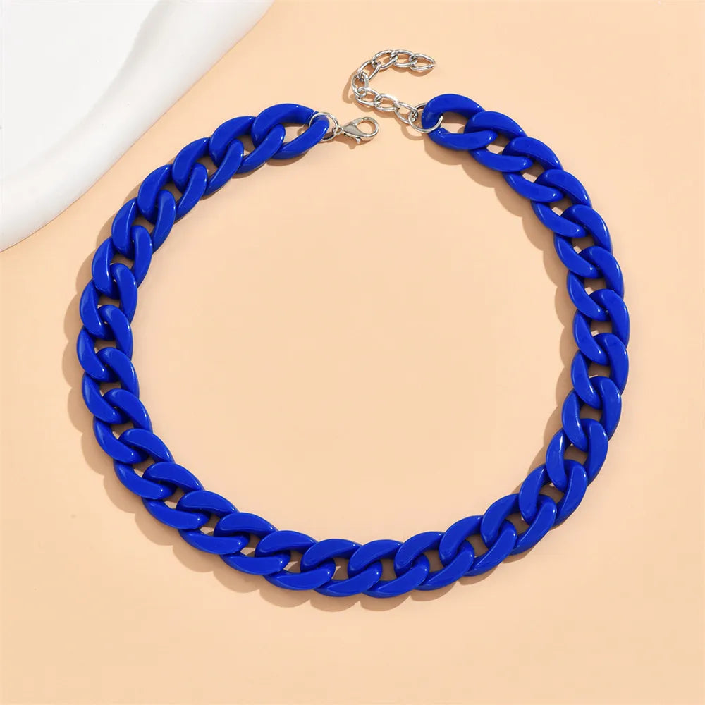 Casual Simple Style Solid Color Arylic Wholesale Necklace