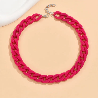 Casual Simple Style Solid Color Arylic Wholesale Necklace