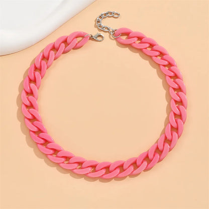 Casual Simple Style Solid Color Arylic Wholesale Necklace