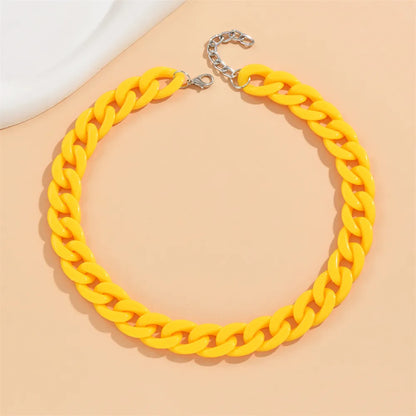 Casual Simple Style Solid Color Arylic Wholesale Necklace