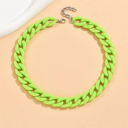 Casual Simple Style Solid Color Arylic Wholesale Necklace