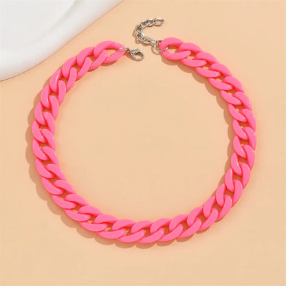 Casual Simple Style Solid Color Arylic Wholesale Necklace