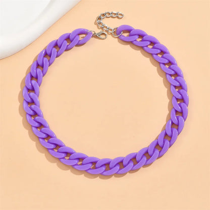 Casual Simple Style Solid Color Arylic Wholesale Necklace