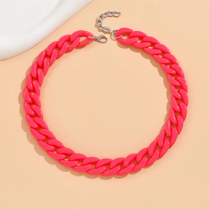 Casual Simple Style Solid Color Arylic Wholesale Necklace