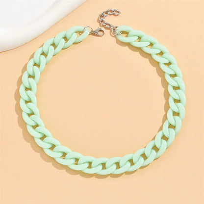 Casual Simple Style Solid Color Arylic Wholesale Necklace