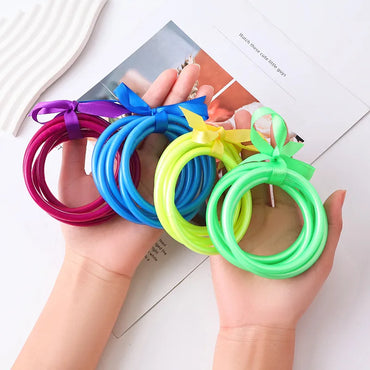 Casual Simple Style Solid Color Bow Knot Plastic Gold Foil Women'S Wristband