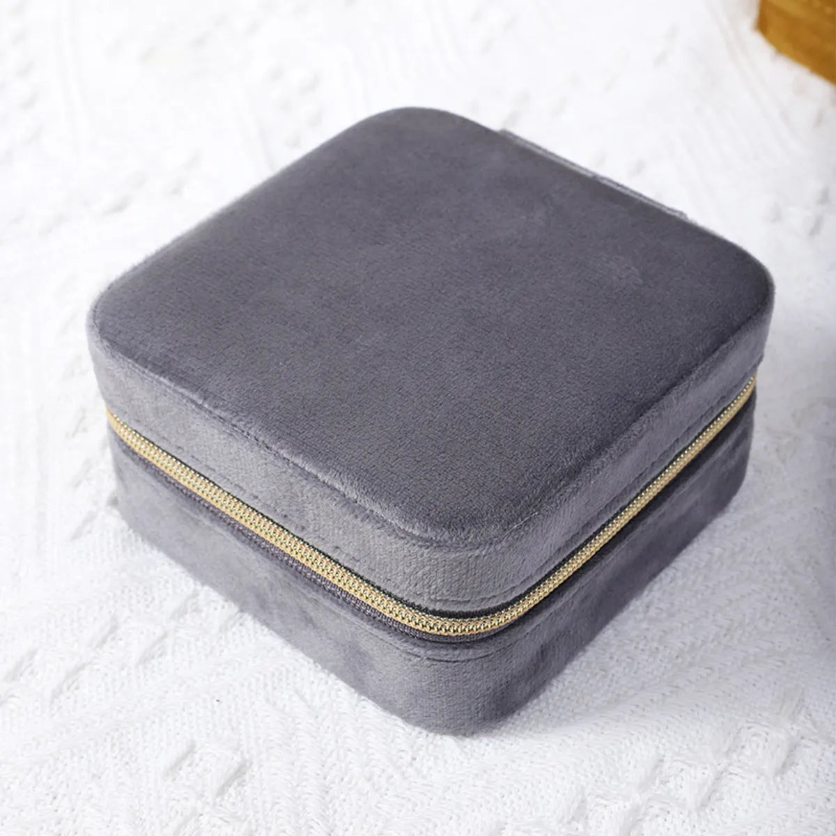 Casual Simple Style Solid Color Cloth Jewelry Boxes