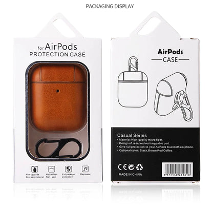 Casual Simple Style Solid Color Pu Leather AirPods Protective Case