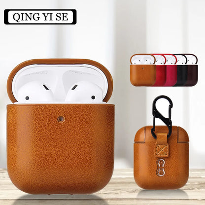 Casual Simple Style Solid Color Pu Leather AirPods Protective Case