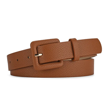 Casual Simple Style Solid Color Pu Leather Alloy Women'S Leather Belts