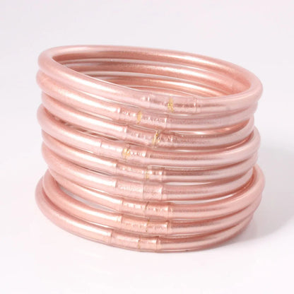 Casual Simple Style Solid Color Silica Gel Wholesale Bangle