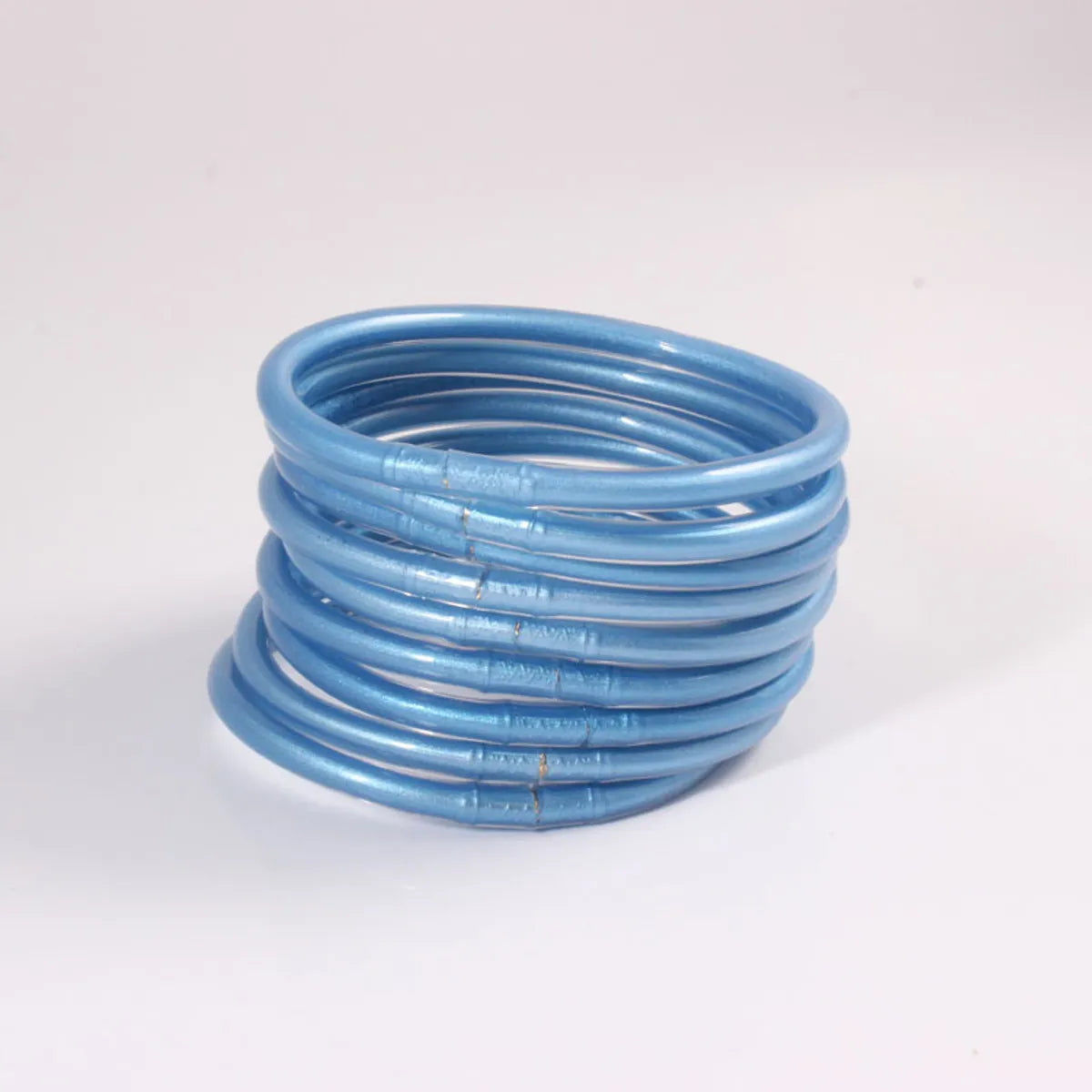 Casual Simple Style Solid Color Silica Gel Wholesale Bangle