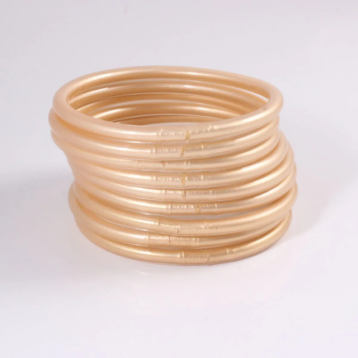 Casual Simple Style Solid Color Silica Gel Wholesale Bangle