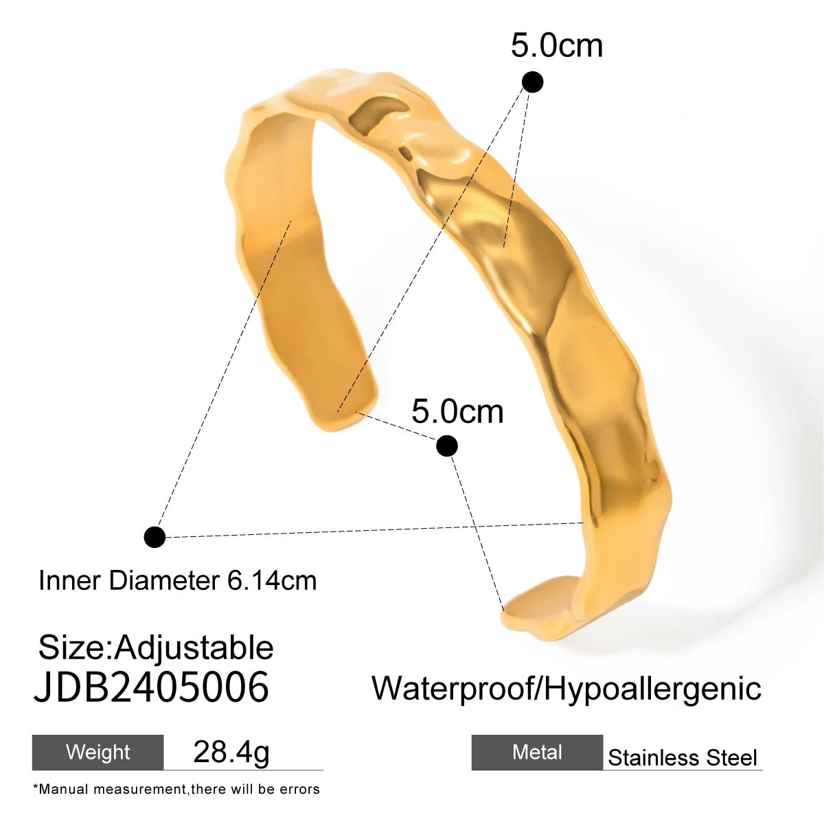 Casual Simple Style Solid Color Solid Color 316 Stainless Steel  18K Gold Plated Bangle In Bulk