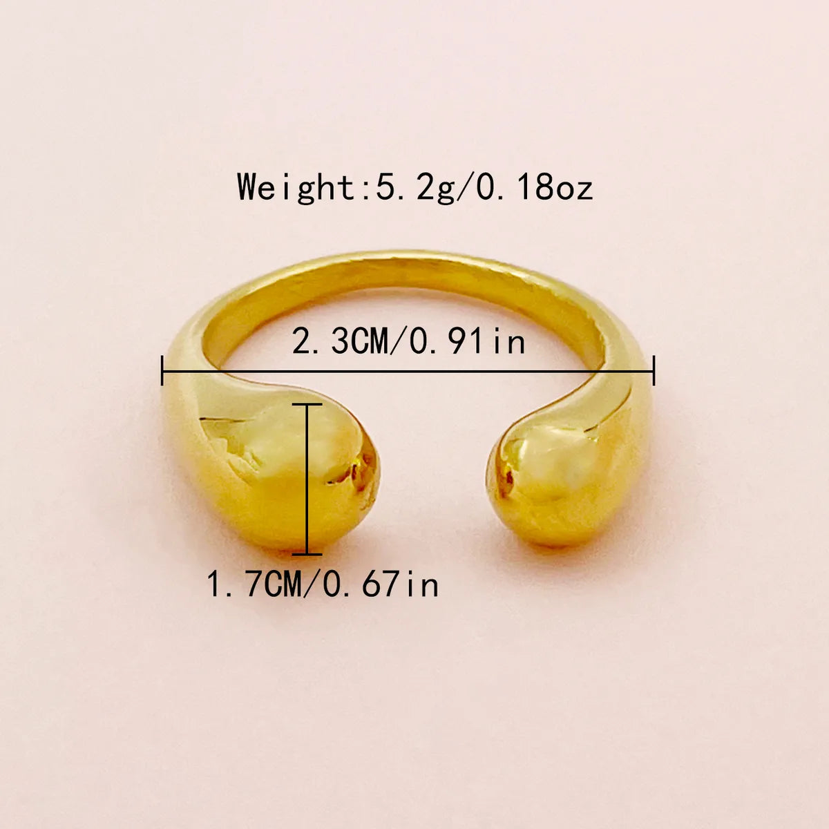 304 Stainless Steel 14K Gold Plated Casual Simple Style Polishing Plating Solid Color Rings