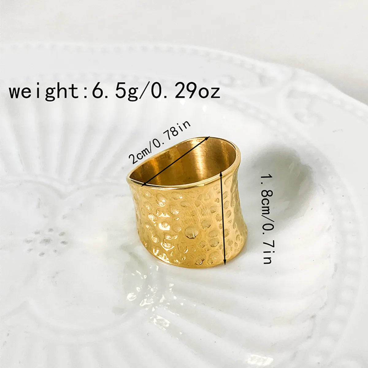 Casual Simple Style Solid Color Stainless Steel Plating Gold Plated Rings