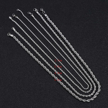 Casual Simple Style Solid Color Stainless Steel Plating Silver Plated Men'S Necklace