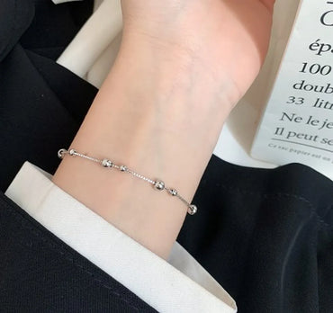 Casual Simple Style Solid Color Sterling Silver Polishing Bracelets