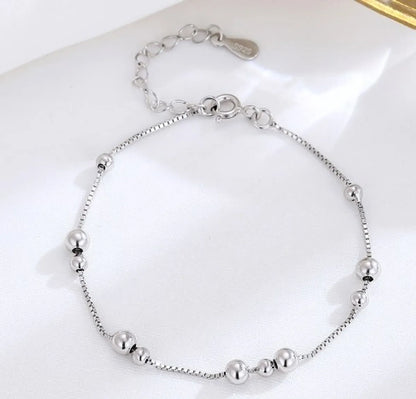 Casual Simple Style Solid Color Sterling Silver Polishing Bracelets